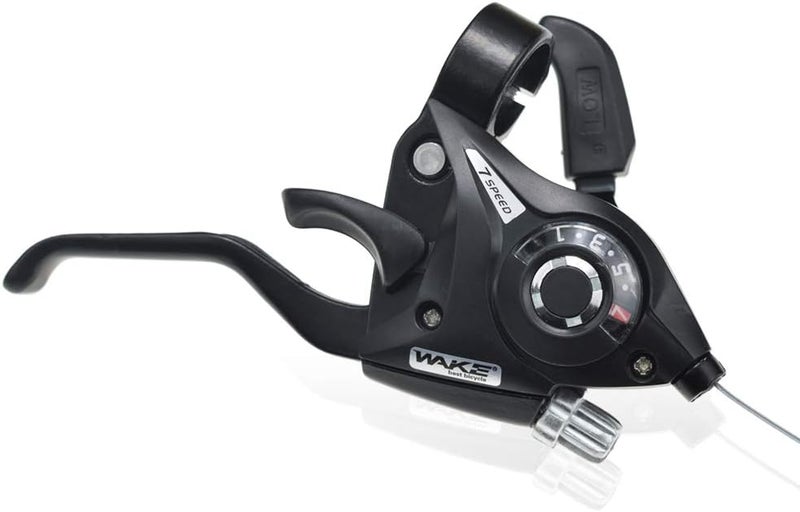 FOMTOR 3x7 Speed Shifte and 3x8 Speed Bicycle Brake Levers Shifter Set, Left Right Brake Lever Shifter Kits with Gear Indicator, Replacement with Shift Cables for Moutain Bike Road Bike, MTB (7 Speed) - Image 2